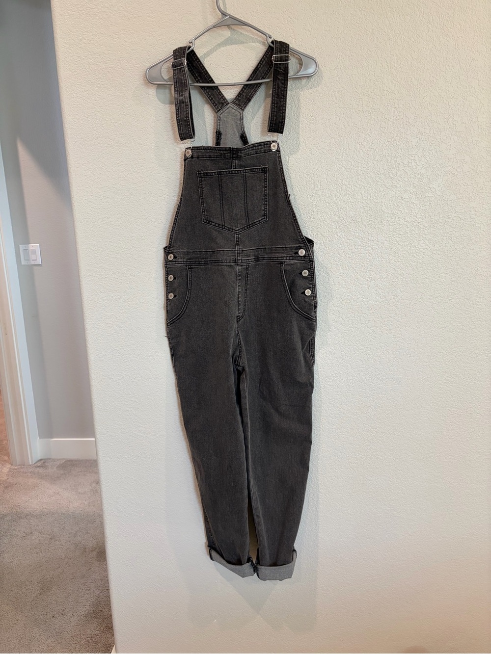 Amazon Women's Black Denim Overalls Jumpsuit